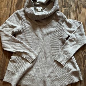 Style & Co. Light Gray Cowl Neck Sweater